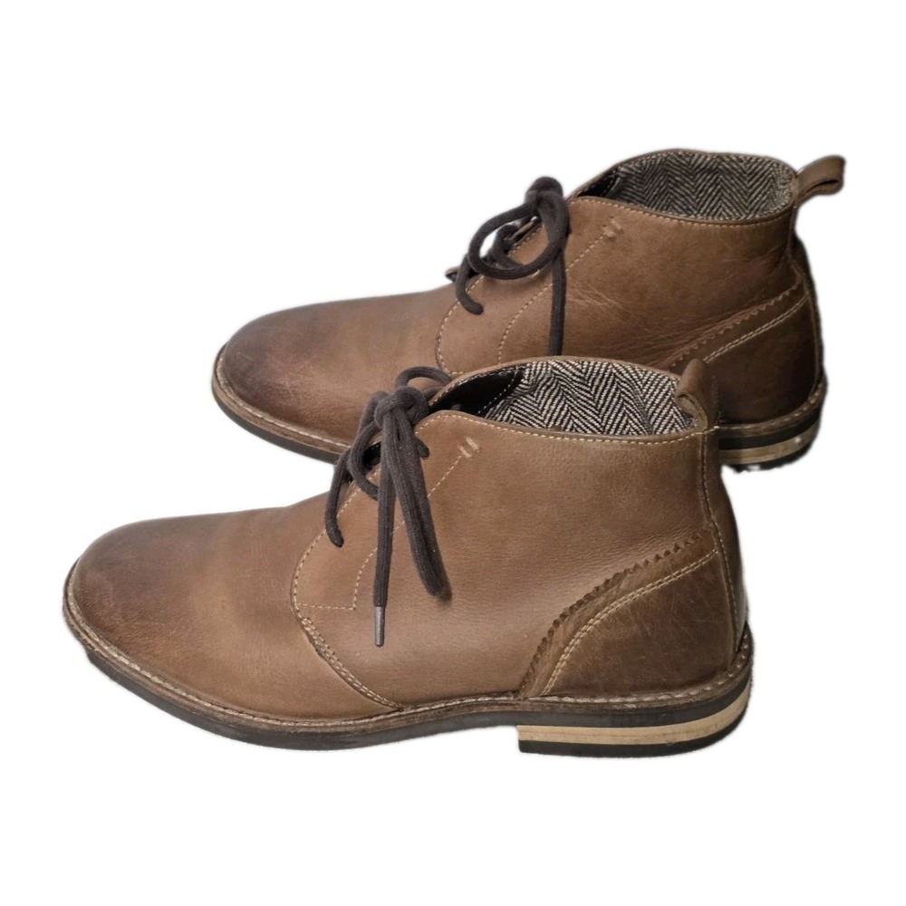 Varese Stealth Men's Size 8 Brown Chukka Boots Leather Ankle Lace Up
